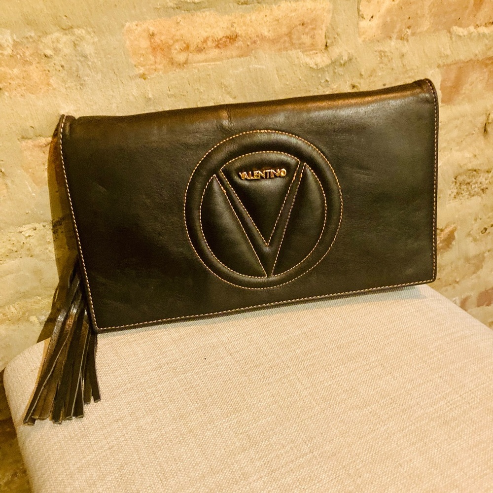 Valentino Clutch Purse w/ Tassel & Removable Strap